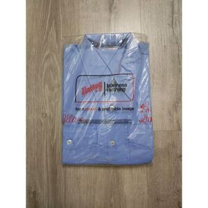 Vintage Unitog Chain Stitch Gas Station‎ Uniform Short Sleeve Shirt Mens 15-15.5